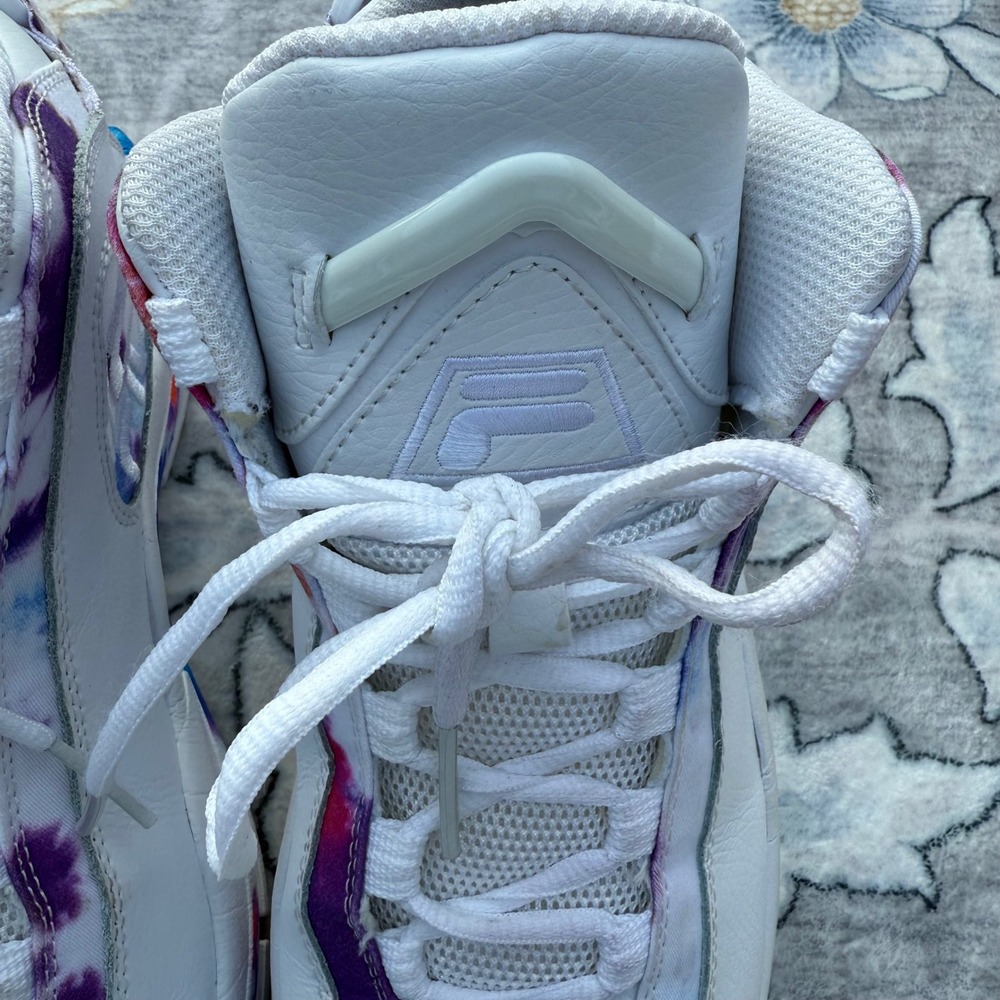 FILA Grant Hill 2 Sneaker Mens Size 9 White Tie Dye High Top Y2K 1BM01234-125 - Picture 4 of 9